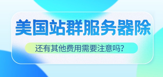 美国站群服务器除了基础费用还有其他费用需要注意吗？