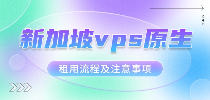 新加坡vps 原生租用流程及注意事项
