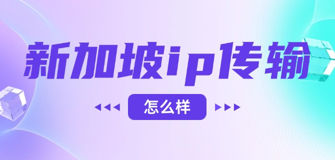 新加坡ip传输服务怎么样