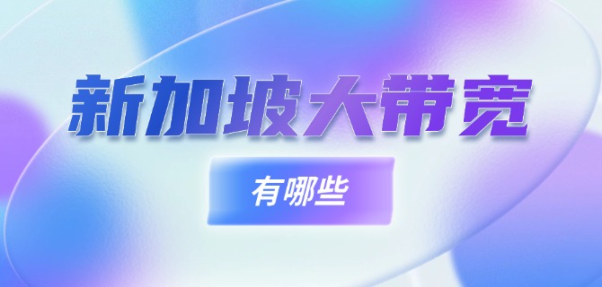新加坡大带宽服务器有哪些