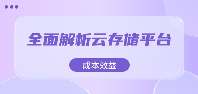 全面解析云存储平台的成本效益