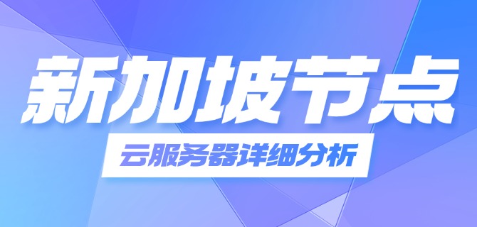 新加坡节点的云服务器详细分析