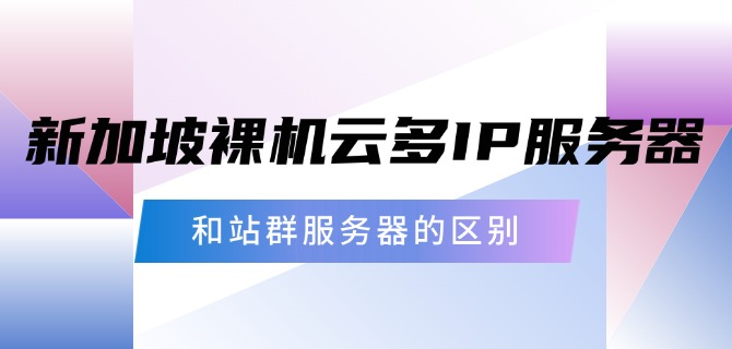 新加坡裸机云多IP服务器和站群服务器的区别
