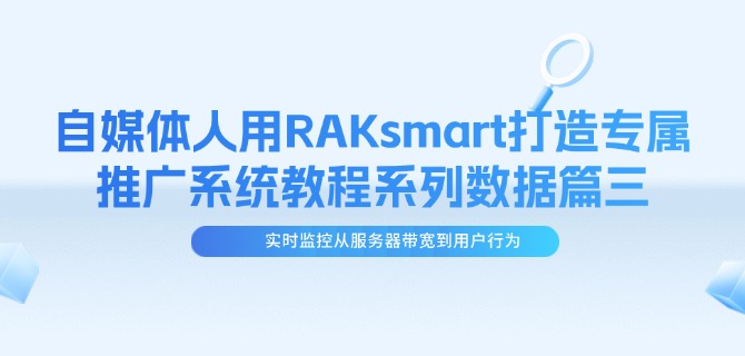 自媒体人用RAKsmart打造专属推广系统教程系列数据篇一：实时监控从服务器带宽到用户行为