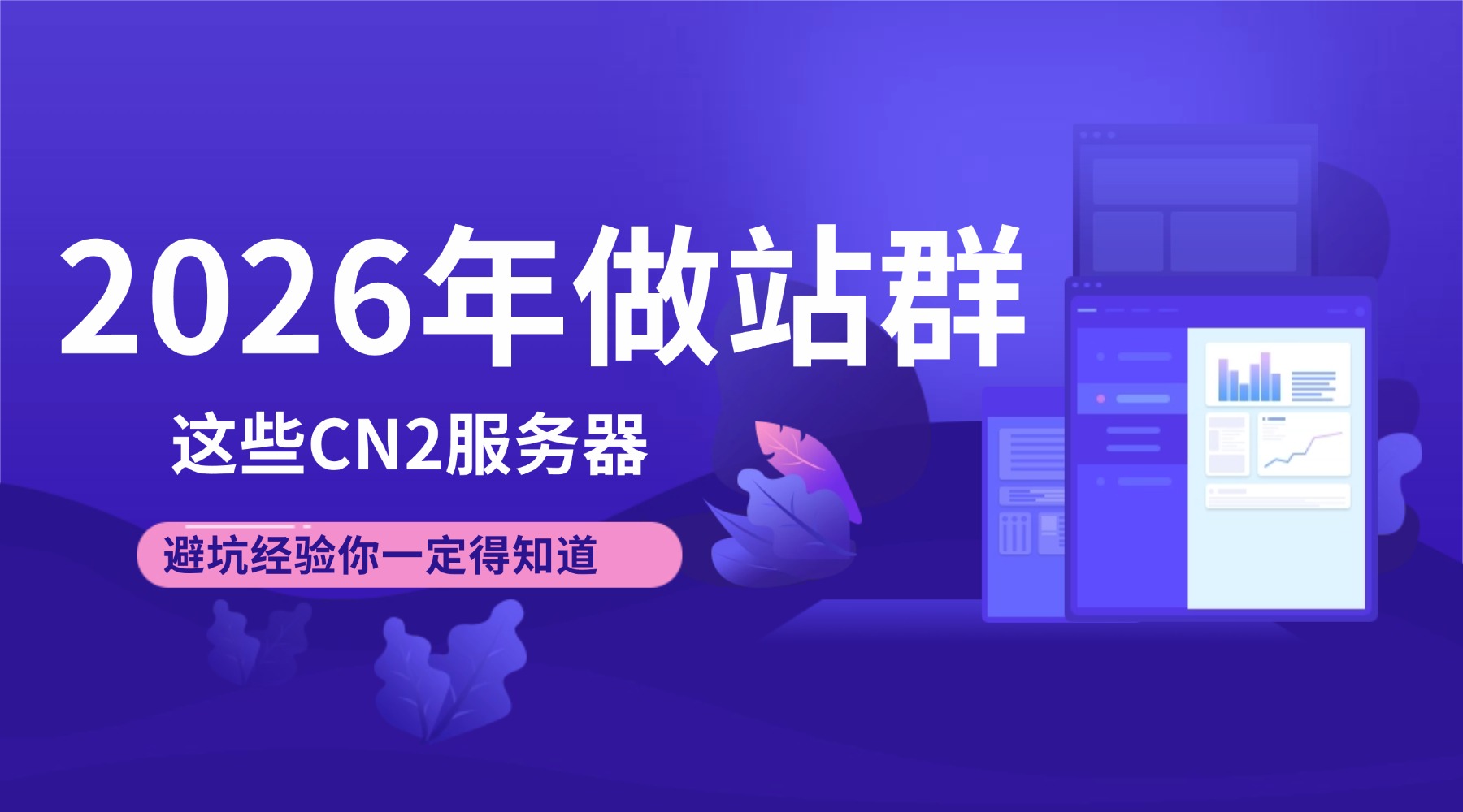 2026年做站群 这些CN2服务器避坑经验你一定得知道