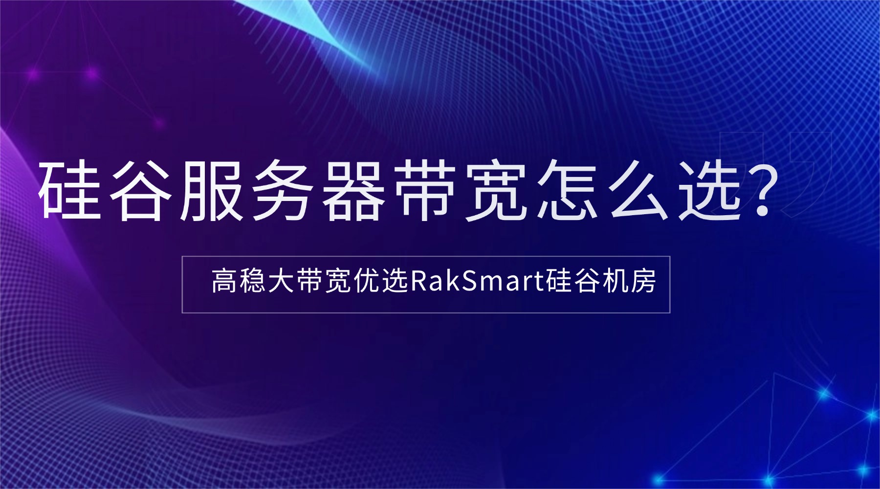 硅谷服务器带宽怎么选？高稳大带宽优选RakSmart硅谷机房