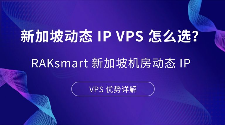 新加坡动态 IP VPS 怎么选？RAKsmart 新加坡机房动态 IP VPS 优势详解的图片