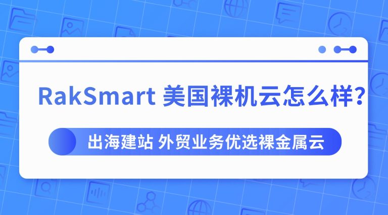 RakSmart 美国裸机云怎么样？出海建站 外贸业务优选裸金属云